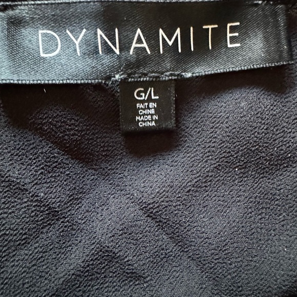 Dynamite Long Sleeve Deep V-neck Dress Size Large - Picture 6 of 10